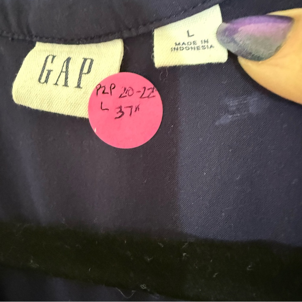 GAP Blue Sleeveless V-neck Sundress with pockets - Picture 7 of 7
